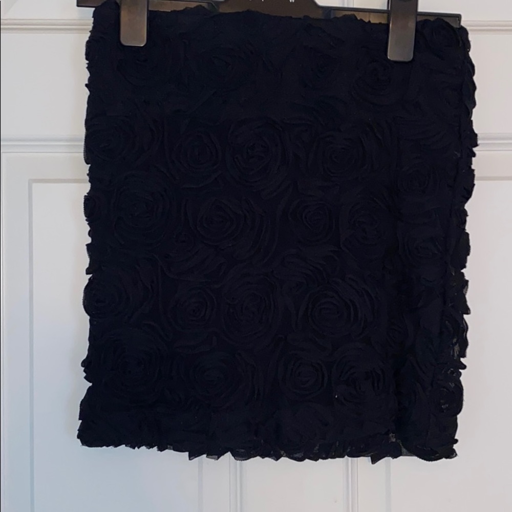 Black mini skirt